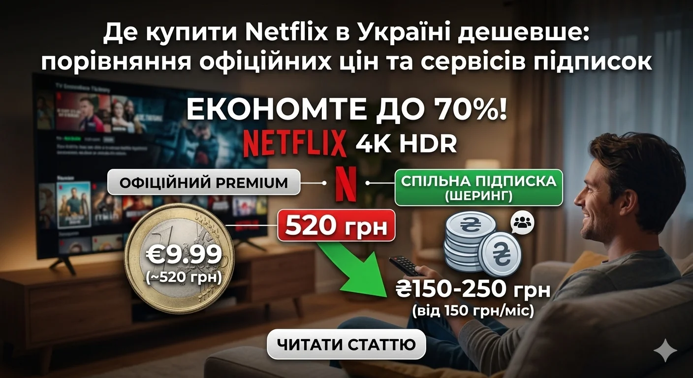 Де купити Netflix в Україні дешевше: чи варто платити 520 грн за Premium?